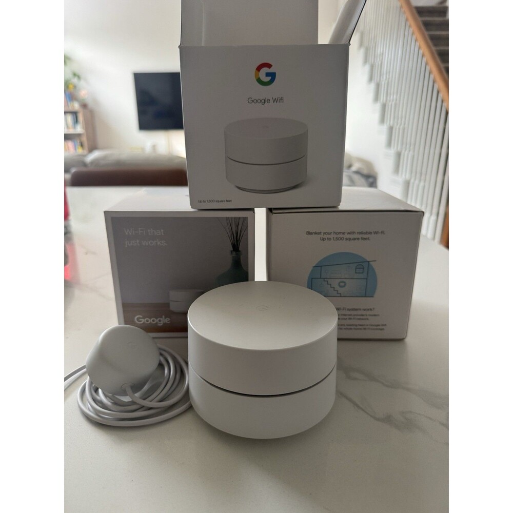 Google Nest Mesh WiFi Router 3-Pack 2nd Generation AC1200 2x2 MU-MIMO Wifi Point